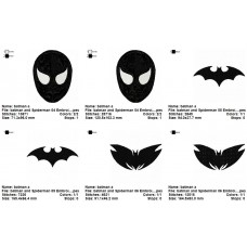Package 3 Batman and Spiderman 02 Embroidery Designs
